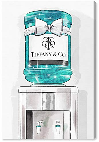 The Oliver Gal Artist Co. Fashion and Glam Wall Art Canvas Prints 'Jeweled Watercooler'