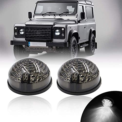 NSLUMO anteriore luce ingombro laterale LED per 90/110 1983~1990 Defender | 90~16 73mm lente fumé luce LED plug-and-play IP67 E4 L/and Rover Defender 1990-2016