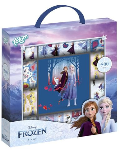 Große Frozen II Stickerbox mit über 1100 Stickern auf 12 Rollen, mit Motiven von Anna & Elsa — Ideal für Scrapbooking und Bastelarbeiten