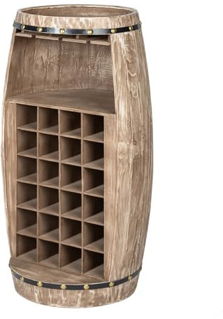 invicta INTERIOR riess-Ambiente.de Shabby Chic Weinregal Bodega 97cm Natur Pinie Weinfass für 24 Flaschen