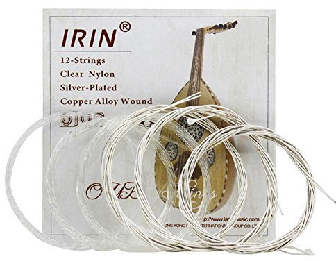Dilwe Oud-Saiten Set, 12 Saiten, Nylon und versilberte Kupferlegierung, für Oud, leicht, Ersatzteil, andere Saiteninstrument-Zubehör