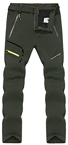 Naudamp Pantaloni da Escursionismo Foderati in Pile Invernale Softshell da Donna Pantaloni da Passeggio Leggeri da Esterno ad Asciugatura Rapida