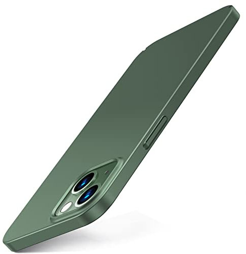 TORRAS 2025 Neu Ultra Dünn für iPhone 13 Hülle (mit 2 Schutzglas) Rundumschutz Exzellente Samtiger Griff Dünnes wie das Original Handyhülle iPhone 13 Schutzhülle Slim iPhone 13 Case Grün