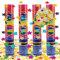 Konfettikanone, Hillylolly 4 X Party Popper Konfetti, Konfettikanone Sterne 28 CM, Party Popper Bunt, Konfetti Kanone Glitzer, Konfettibombe für Hochzeit, Geburtstag, Party, Silvester