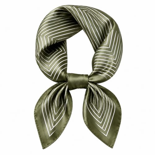 MAIRY Square Scarfs for Women Lightweight Ladies Scarves Satin Soft Elegant Neckerchief Head Scarf for Girls Gifts Bandana Hair Wrap-06013