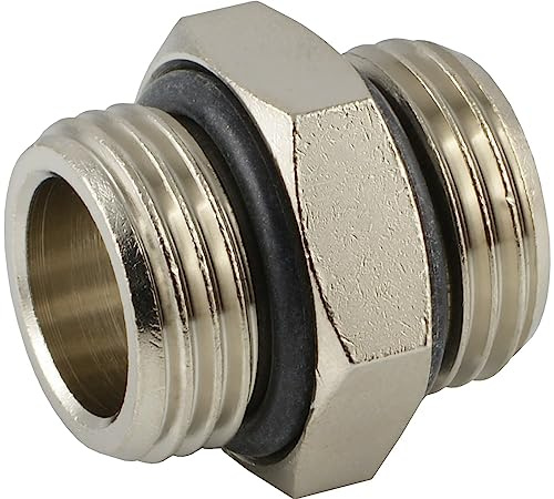 Fittingteile - Doppelnippel mit zylindrischem Gewinde und Elastomerdichtung PN 20 (Gewinde: G 1/2)