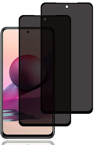 Protector Pantalla Privacidad para Xiaomi Redmi Note 10S/Redmi Note 10 4G | [2 Piezas] Cristal Vidrio Templado Antiespia para Xiaomi Redmi Note 10S/Xiaomi Redmi Note 10 4G, Dureza 9H, Anti-Rasguños
