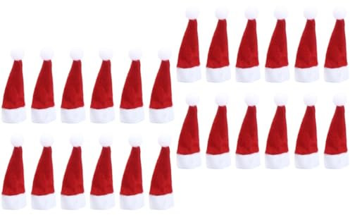 ABOOFAN 2 Sets Miniatur-weihnachtsmütze Süßigkeiten-Hut für Spielzeug Vlies-Lolli-Kappe Entzückendes Familie Stück