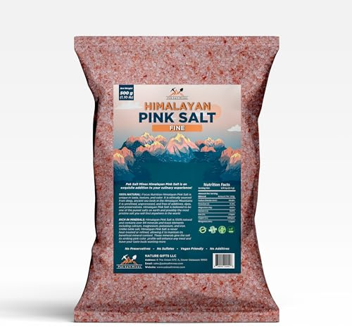 Pure Himalayan Pink Salt (Fine) 500g | 100% Natural | Premium Unrefined | Vegan | Gluten Free | Reusable Packaging for Cooking, Detoxification, Table, Bath or Sole by Pak Salt Mines® (Fine - 500g)