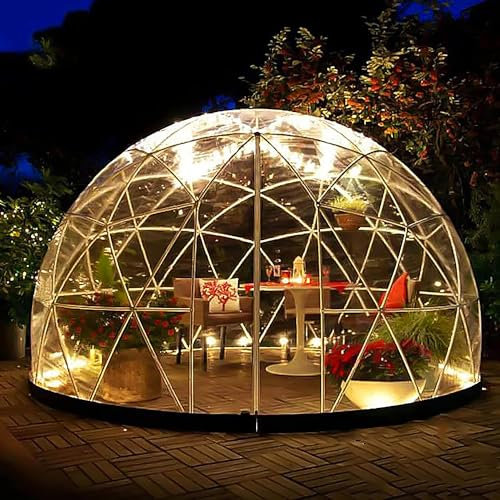 Igloo De Dôme De Jardin À Effet De Serre, Maison De Dôme De Tente À Bulles De 3,6 * 2,2 M, Tente À Bulles De Jardin De Serre Résistante Aux Intempéries en PVC, pour Arrière-Cour, Extérieur, Fête