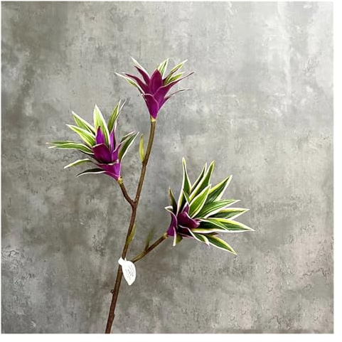 Aqxyxsw 83cm Large Artificial Lily Bamboo Tropical Palm Tree Branch Fake Plants Green Plastic Leaves For Home Birthday Party Decoration fangzi (Color : Red)