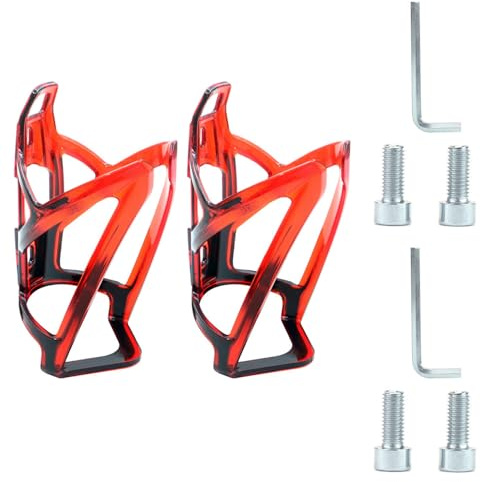 Porte-Bouteille de Vélo ZEACCT, 2 Pièces, Rouge, Polycarbonate, Compatible VTT et Route