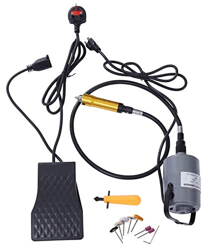 vinnyooc 380W Professional Hanging Flexshaft Mill Motor Electric Grinder Carver Multi-Function Electric Grinder Metalworking Tools for Carving Buffing Drilling Polishing Cutting