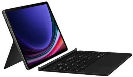 SAMSUNG Book Cover Keyboard Case with Backlit Keyboard for Galaxy Tab S9 | S9 FE - Black