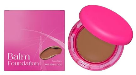 Peptide Bounce Balm Foundation, Feuchtigkeitsspendendes Anti-Aging-Make-up, Mittel Aufbaubare Deckkraft, Kaschiert Feine Linien, für alle Hauttypen (Cocoa, 1)