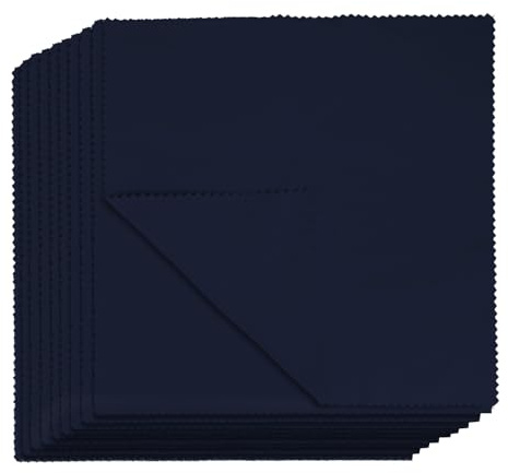 Hbxdeco 10 paños de microfibra de gamuza, trapos de limpieza de gamuza de 8 x 8 pulgadas, paños de limpieza de doble cara para pantalla LCD de coche, pantallas, gafas, lentes, espejos, ventanas