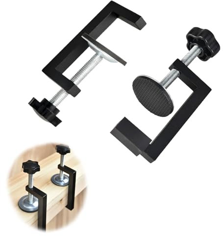 2 Pezzi Morsetto a G Kit, Morsetti Da Falegname Piccoli, Morsetto da Tavolo, per la Lavorazione del Legno, per Legno, Plastica, Campo Di Serraggio 10-57 mm