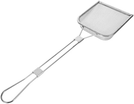 CIYODO Espumadera Rejilla Acero Inoxidable 304, Colador Aceite Mango Largo, Utensilios de Cocina Ergonómicos, Filtro Fino para Freír, Uso Doméstico y Restaurante, Diseño Malla Densa