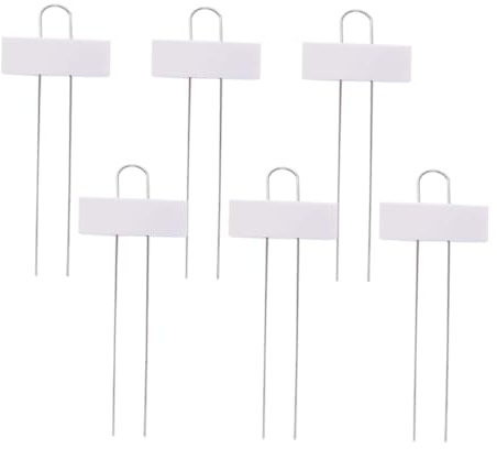 CIYODO 6 Stück Metall Pflanzenschilder Wetterfeste Pflanzenstecker für Garten Wiederverwendbare und Robuste Etiketten für Außenpflanzen Weiß