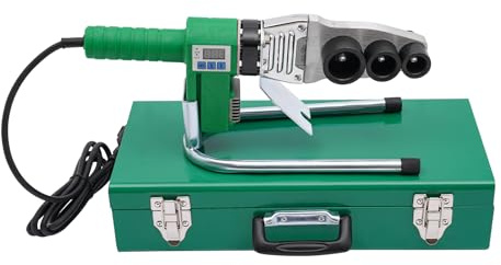 Soldadora de manguitos de 1500 W, soldadora profesional a tope con pantalla LED, soldadora de tubos, herramienta de soldadura de tubos de plástico, para PPR PE PP, verde (20-32 mm)