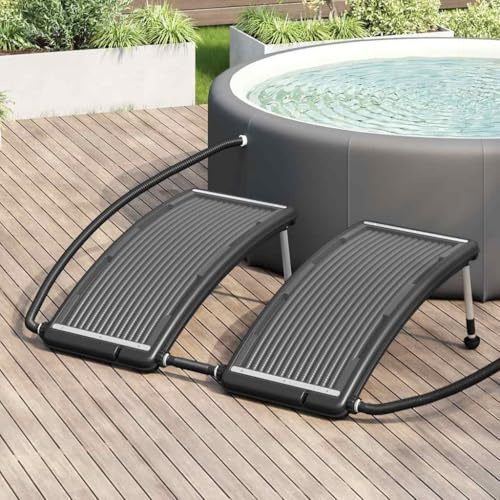 Générique Panneaux de Chauffage Solaire de Piscine courbés 2 pcs 110x65cm, Systèmes de Chauffage pour piscines,3059850