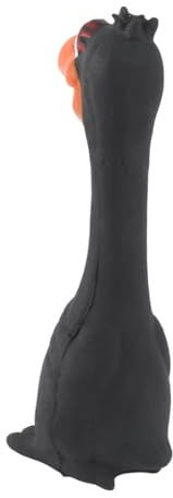 Zerodis Hundpipande Kycklingleksak, Tuggleksak Av Naturlig Latex med Naturtroget Ljud för små Medelstora Hundar, Slitstark Tandslipande Husdjursleksak (Svart)