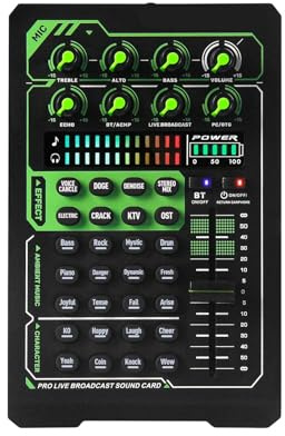 Mesa Mezclas, Mezcladores de tarjeta sonido en vivo Tarjeta con anclaje for computadora Bluetooth