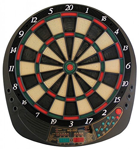 Best Sporting Dartscheibe elektronisch Exeter I elektronische Dartscheibe mit LED-Anzeigen I E-Dartscheibe mit 12 Dartpfeilen & Ersatzspitzen I hochwertiger Dartautomat I Dart für 8 Spieler
