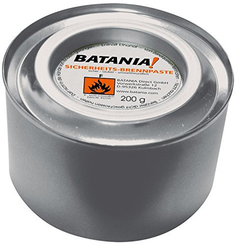 BATANIA 48 x Brennpaste/Brenndose 200 g - Bis zu 3 Std. Brenndauer, Ungiftig, Keine Ruß- oder Qualmbildung, ideal für das Warmbuffet, mit Allen gängigen Chafing Dishes und Tischkaminen kompatibel