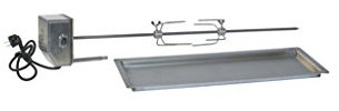 Asador profesional para barbacoa, pincho giratorio, pincho de acero inoxidable, 220 V, motor