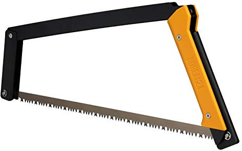 Agawa Canyon BOREAL21-21-Zoll-Klappbogensäge – schwarzer Rahmen, gelber Griff, 21-Zoll-Allzweckklinge