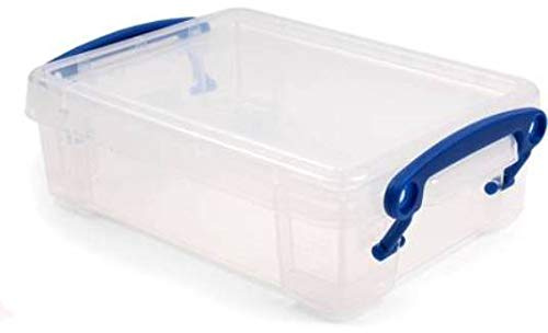 Really Useful Box 6 x Aufbewahrungsbox 0,35 Liter inkl. Deckel - transparent