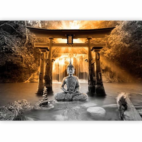 murando Fotomurales Buda Paisaje 343x256 cm Papel Pintado Decoración | Pared Murales Pegatina decorativos adhesivos 3d moderna de Diseno Fotográfico Zen Spa Cascada