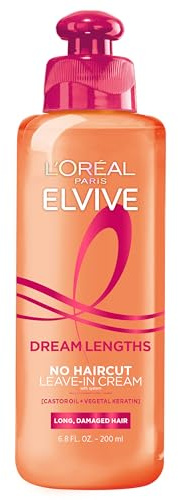 L'Oreal Paris Elvive Dream Lengths No Haircut Cream Leave In Conditioner, 6.8 fl. oz.