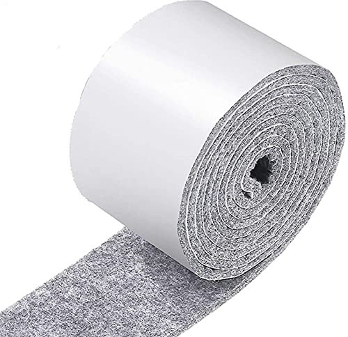 SunAurora Feltro Adesivo Rotolo,Feltrini Per Mobili,Feltrini Fai da Te per Proteggere i Mobili e le Superfici(400cm x 5cm x 3mm)