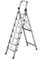 Scala a 7 gradini Scala pieghevole con corrimano Larghi pedali antiscivolo Scaletta portatile Scala multiuso Scaffale for fiori Scala leggera for la casa Lega di alluminio Carico di 330 libbre ( Color