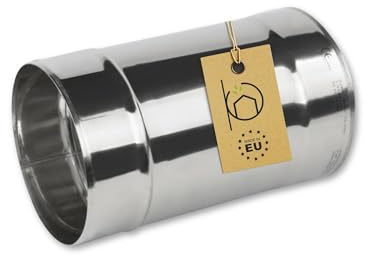 BirnePower Edelstahl Ofenrohr Kaminrohr Abgaselemente: Rohr Bogen Ofenknie T-Stück Regenhaube Rauchrohr Schornstein Abgasrohr Rosette Kaminaufsatz gewählter Artikel (150mm, Rohr 250mm)