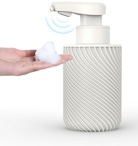 Octonyluck Seifenspender Automatisch, Berührungsloser schaumseifenspender mit Sensor Infrarot, Automatischer Seifenspender Küche und Seifenspenders Dusche, USB Wiederaufladbar, IPX5, Weiß, 300ml