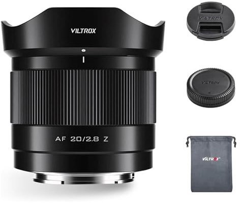 VILTROX 20mm F2.8 Z para Nikon Z Mount Lente,AF 20mm f/2.8 Z Mount Full Frame Objetivo,Prime Gran Angular para Nikon Z8 Z9 Z6 Z7 Z6 II Z7 II Z5 Z5 II ZFC Z30 Z8 Z250