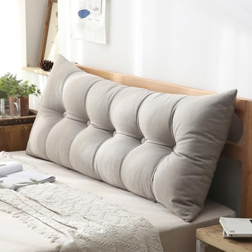 UWOBTN Cuscini Testata Letto Singolo/Matrimoniale Imbottita Supporto Lombare Cuscino per Letto e Divano Cuscino da Lettura Schienale Letto Rimovibile Lavabile Grande Cuscino da Parete(#2,80x60x20cm)