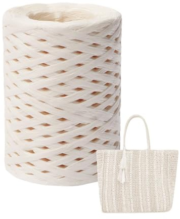 Bast Band Naturbast Papierband, Bastgarn Zum Häkeln, Raffiabast Papierband Bast Band Packschnur Für Bastelarbeiten, Bast Raffia Papier Packschnur Für Geschenkverpackung, Weben, Dekoration