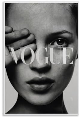 CHIMOSHEJI Kate Moss-affisch mode svartvit affisch väggkonst dekorativ målning sovrum målning affischer 30 x 45 cm (12 x 18 tum) utan ram stil