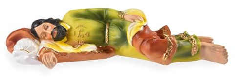 Schlafender St. Joseph Statue, 21cm Religiöse Statue des Heiligen Josef, Katholische Jesus Figur Kunstharz, Skulptur des Heiligen Josef, Jesus Statue für Schlafzimmer Wohnzimmer Auto Heimdekoration