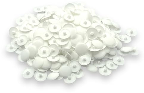 Bifix™ White Screw Pozi Phillips Cover Caps Snap On 6-8g Pz2 Ph2 Push Fix Screws - Pack of 100