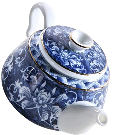 ABOOFAN Teiera in Ceramica Cinese Con Manico Antiscottatura, Piccola Teiera Domestica Ergonomica Per Tè, Ufficio, Picnic e Uso Portatile
