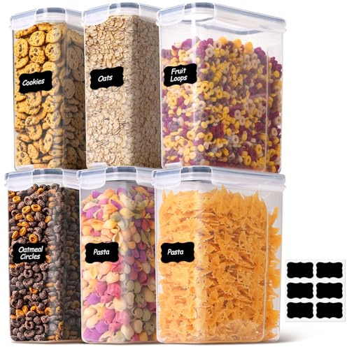 ComSaf Set 6 Recipientes Herméticos Para Alimentos 2500ml, Botes Cocina Almacenaje Para Familias Y Personas Que Organizan La Cocina, Mantiene Frescura En Despensa Y Reduce Desorden