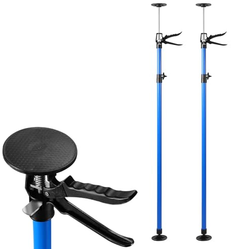 Jaxguom Deckenstütze, Montagestütze bis 50kg Tragkraft,Teleskopstützen bis 45°,Montagestütze 115-290cm,Einhandstütze für Wände, Decken,Stützen Höhenverstellbar,Deckenstützen Stahl(2er-Set)