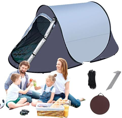 Tienda Emergente Automática-Refugio De Sol Instantáneo Resistente Al Agua Para 1-2 Personas | Tienda De Viaje Compacta Para Mochileros, Picnics Y Eventos Al Aire Libre: Dosel De Protección Solar Fácil