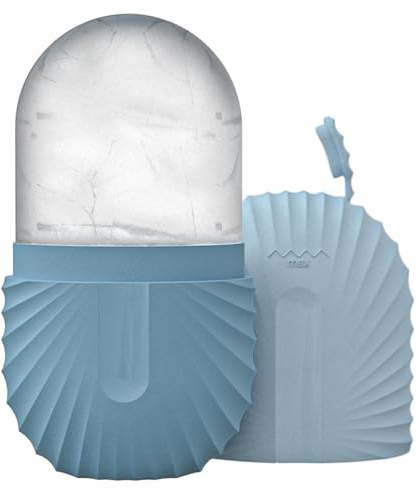 Hiemible Ice Roller Visage Et Yeux, Rouleau À Glace Pour Le Visage, Moule À Glace Pour Le Visage, Roller De Massage Visage Réutilisable, Efficacement Poches, Réduit Pores, Améliore Élasticité De Peau