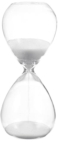 PATIKIL Clessidra A Sabbia 5 Minuti Orologio A Sabbia Timer Decorazione Per Soggiorno Casa Ufficio Ristorante Bianco
